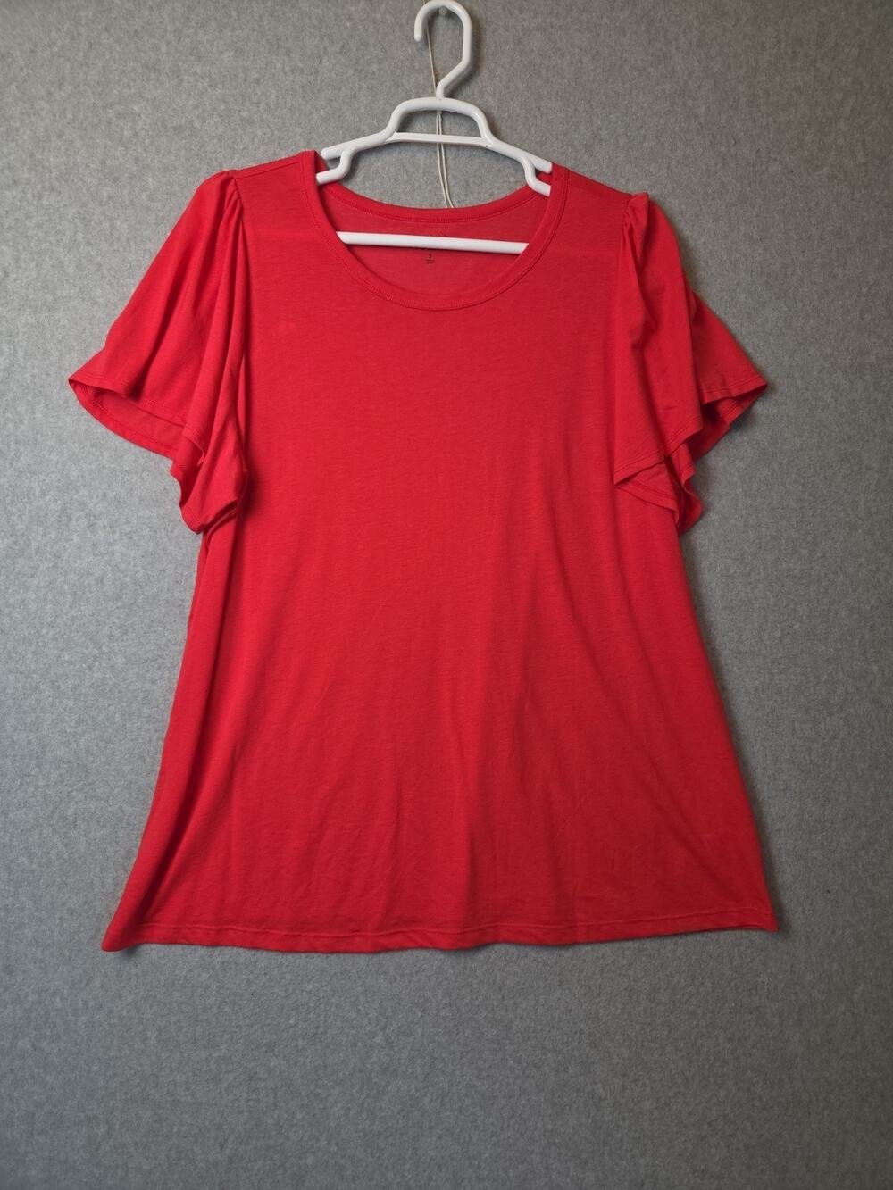 NWT Torrid Hibiscus Signature Jersey Flutter Sleeve Tee Women's Plus 3X Stretch